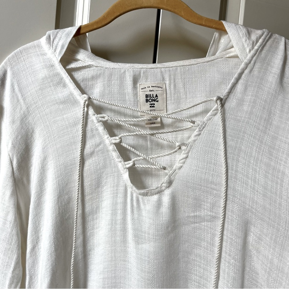 NWOT Billabong Same Story Coverup in Salt Crystal Size Large - Picture 4 of 8